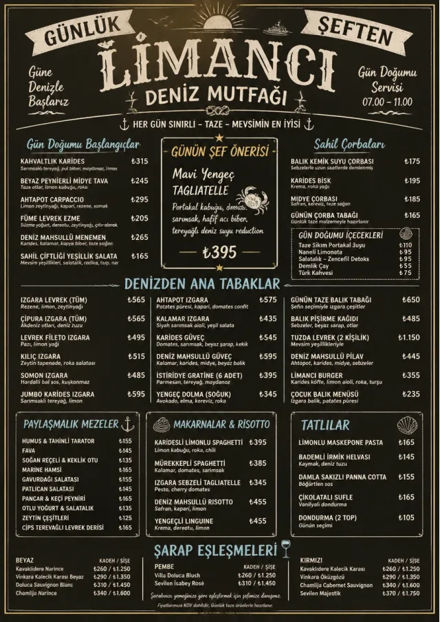 Chef Specials Board seafood-menu menu template preview