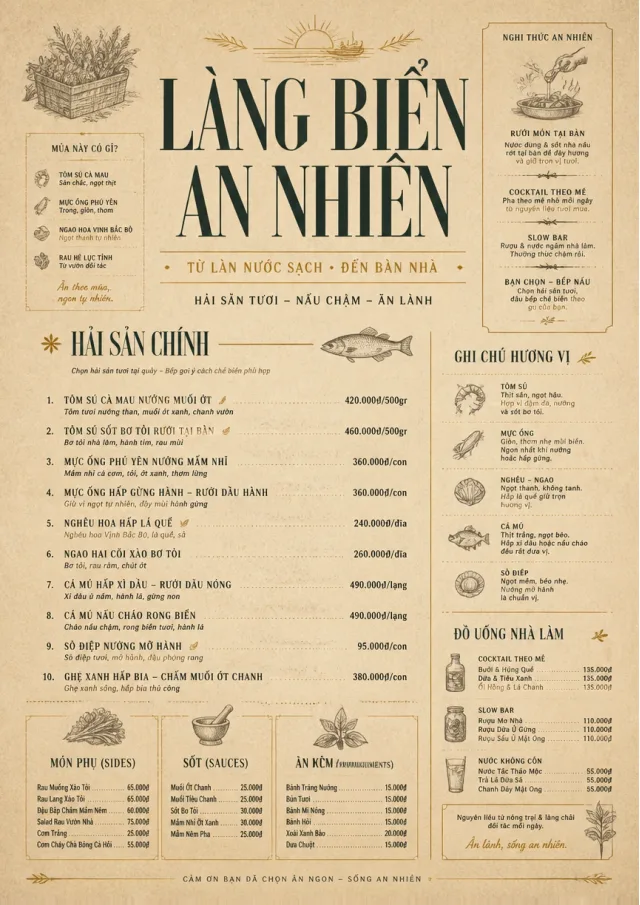 Farm Table Rustic seafood-menu menu template preview