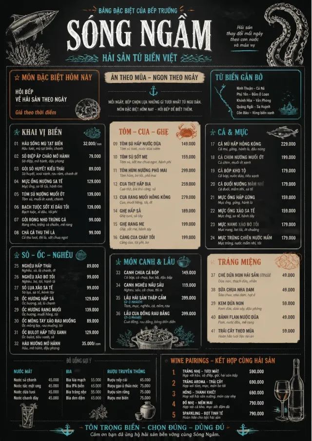 Chef Specials Board seafood-menu menu template preview