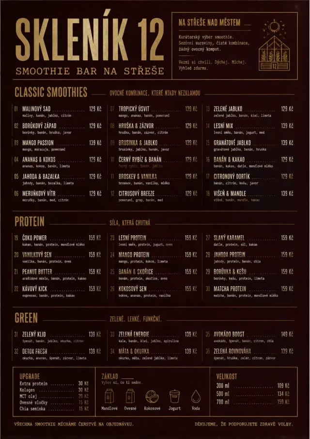 Editorial Cellar smoothie-menu menu template preview