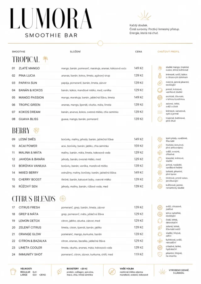 Modern Minimal Pour smoothie-menu menu template preview