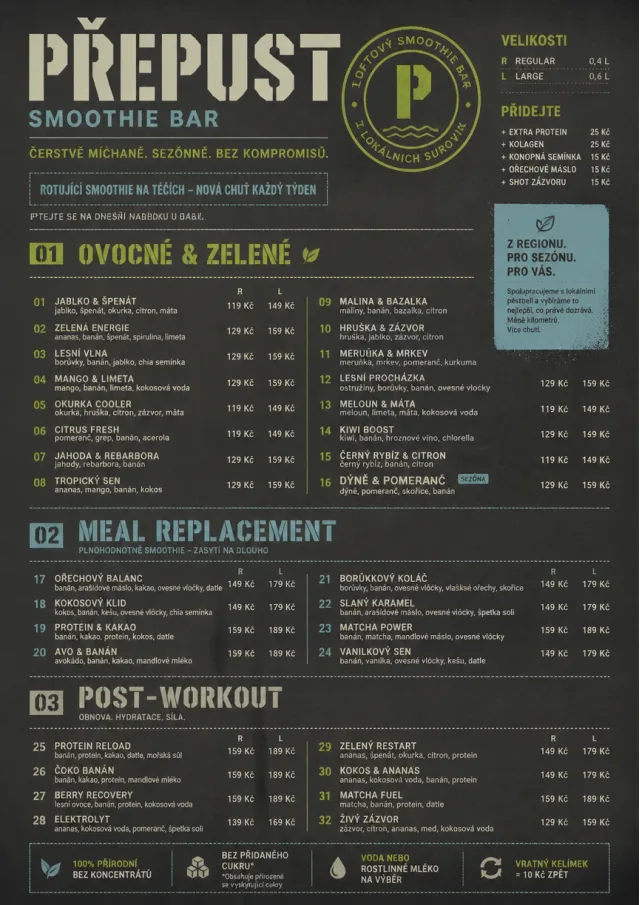 Industrial Craft smoothie-menu menu template preview