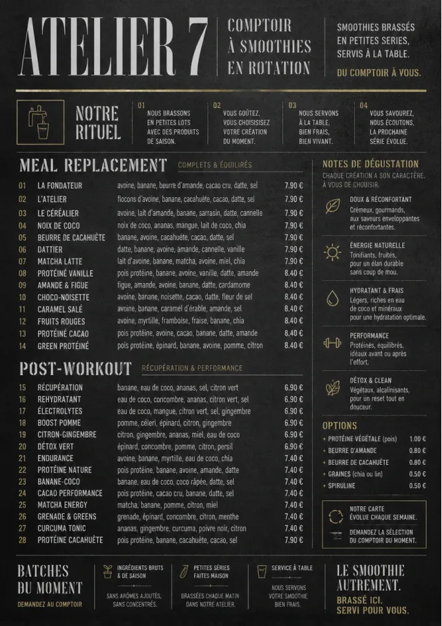 Industrial Craft smoothie-menu menu template preview