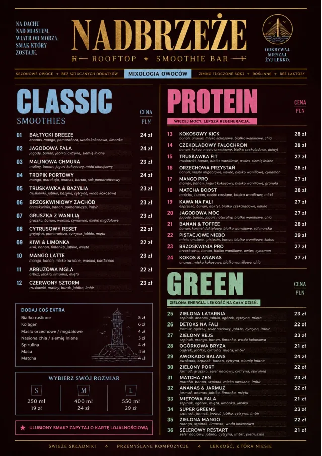 Editorial Cellar smoothie-menu menu template preview