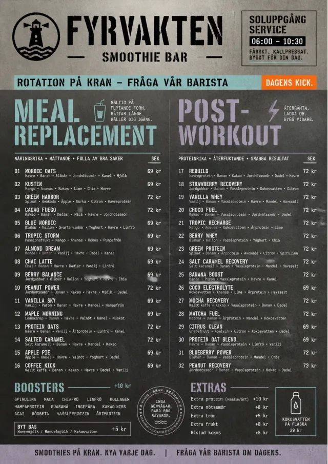 Industrial Craft smoothie-menu menu template preview