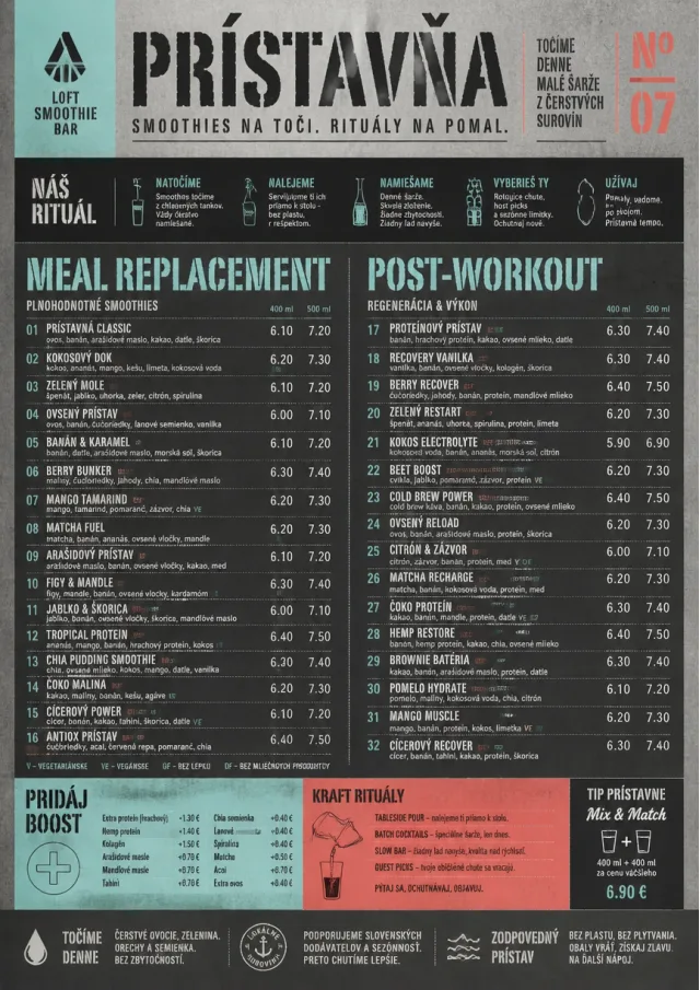 Industrial Craft smoothie-menu menu template preview