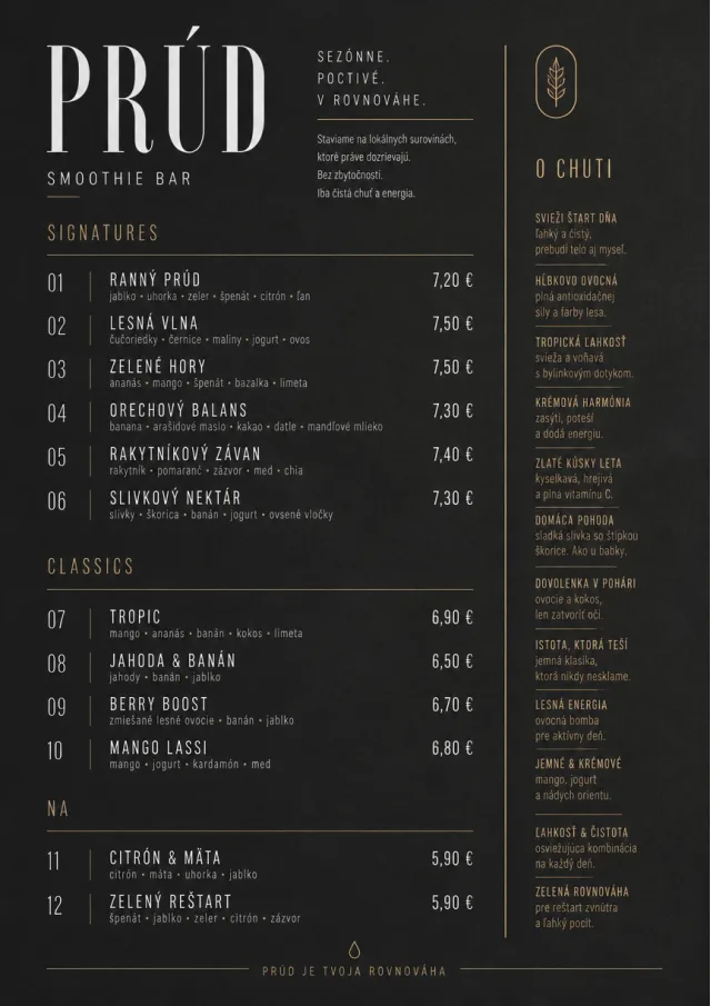 Mono Bar Minimal smoothie-menu menu template preview