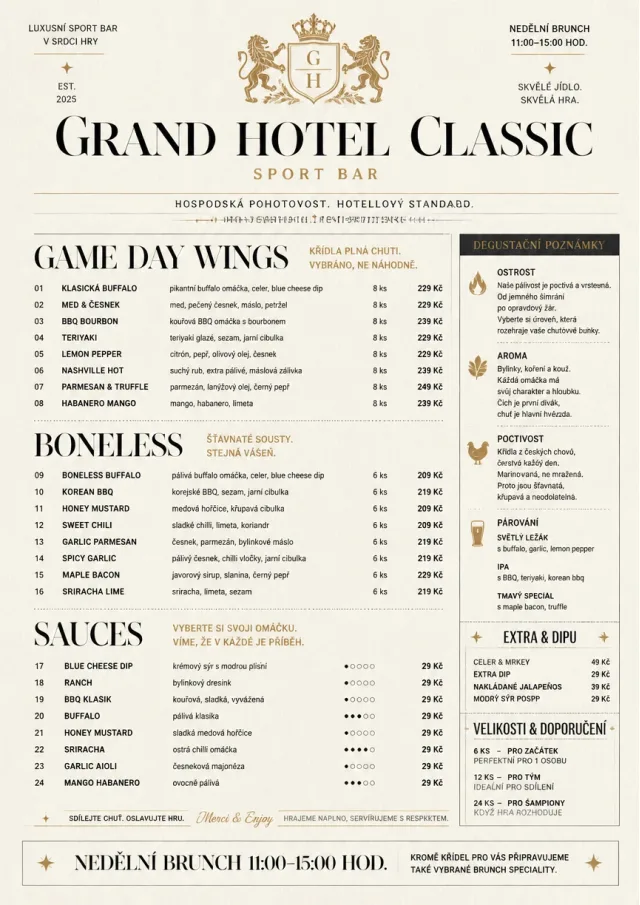 Grand Hotel Classic sports-bar-menu menu template preview
