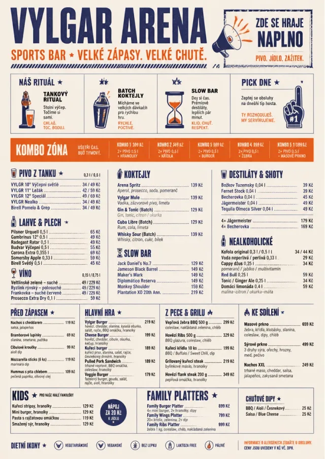 Convention Quick sports-bar-menu menu template preview