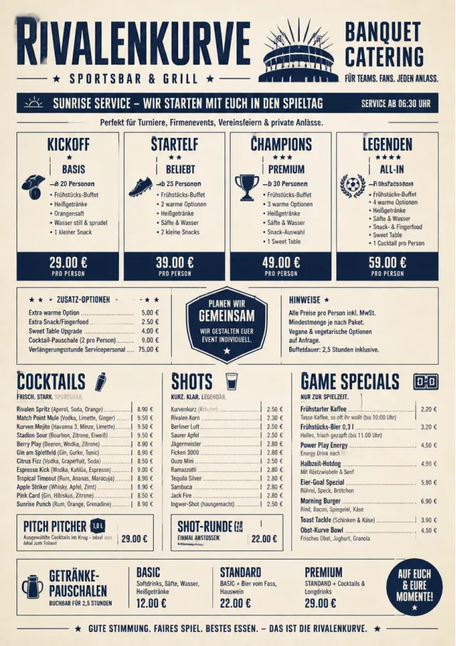Banquet Catering sports-bar-menu menu template preview
