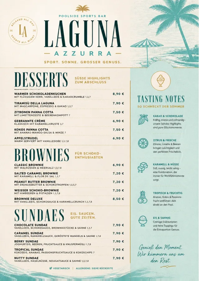 Resort Poolside sports-bar-menu menu template preview