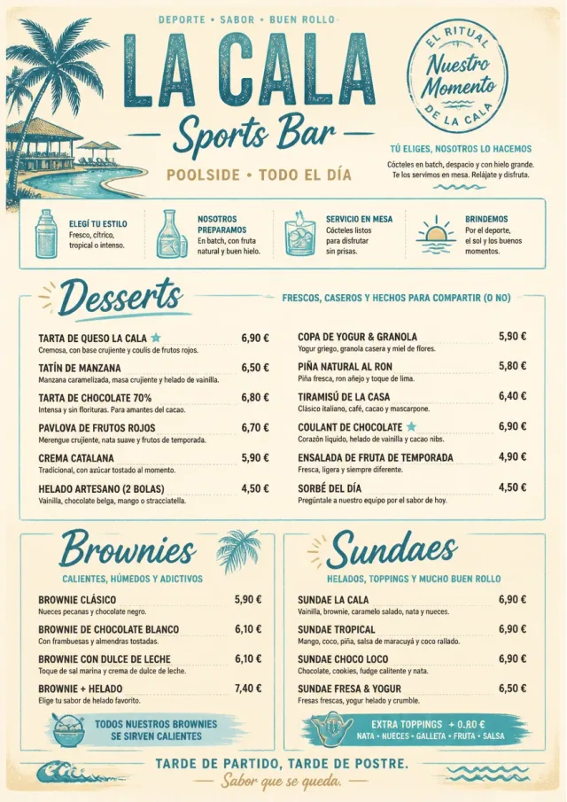 Resort Poolside sports-bar-menu menu template preview