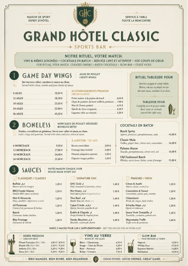 Grand Hotel Classic sports-bar-menu menu template preview