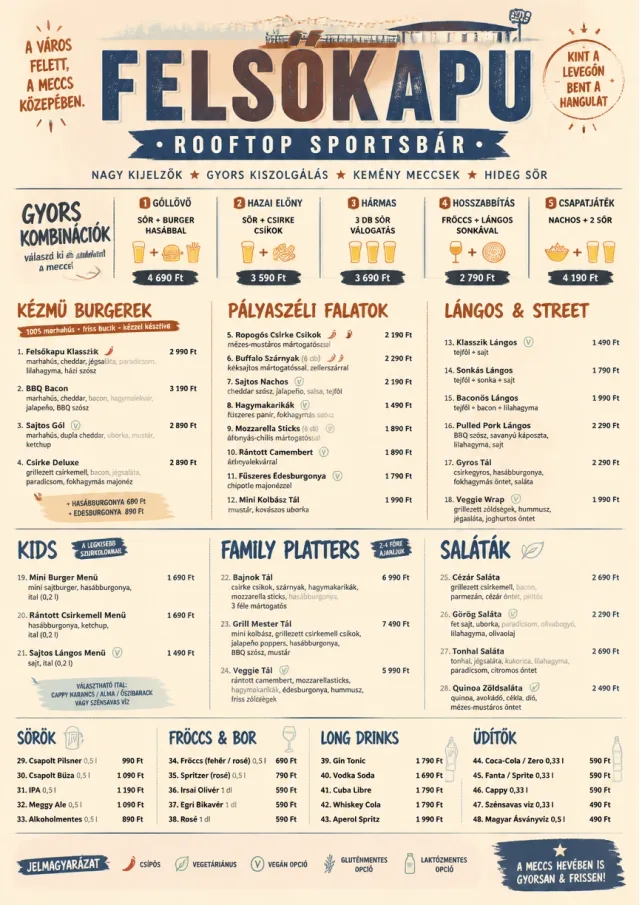 Convention Quick sports-bar-menu menu template preview