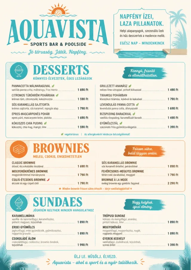 Resort Poolside sports-bar-menu menu template preview