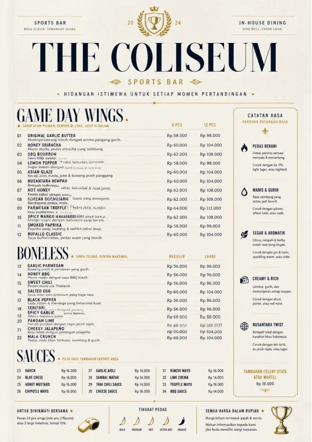 Grand Hotel Classic sports-bar-menu menu template preview