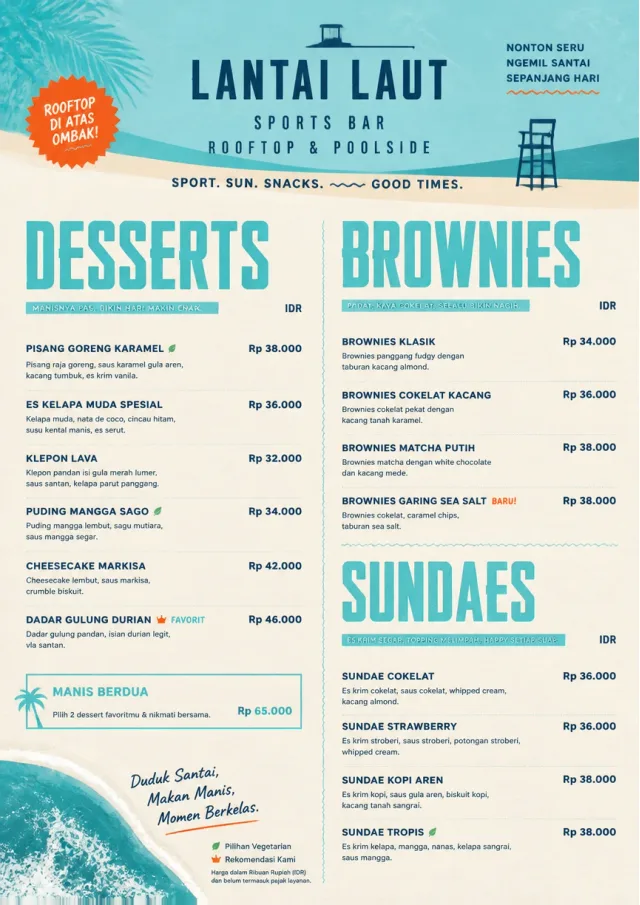 Resort Poolside sports-bar-menu menu template preview