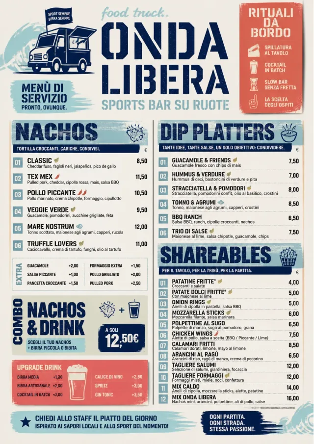 Food Truck Bold sports-bar-menu menu template preview