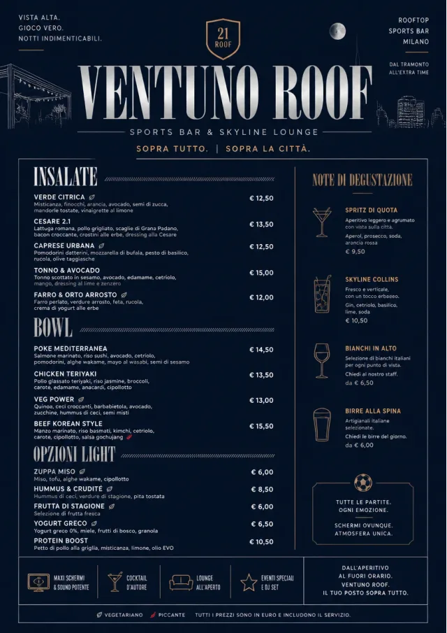 Rooftop Skyline sports-bar-menu menu template preview