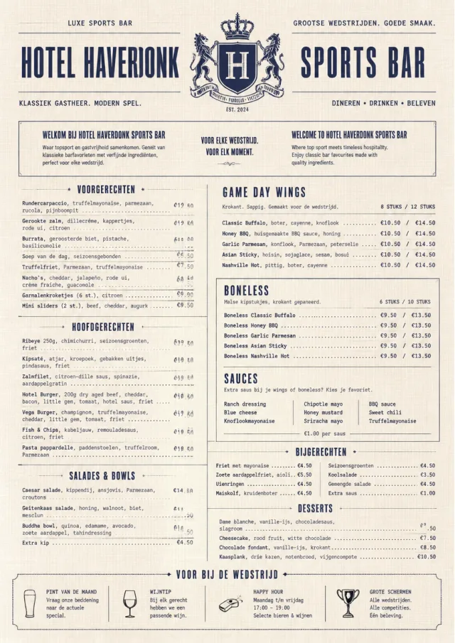 Grand Hotel Classic sports-bar-menu menu template preview