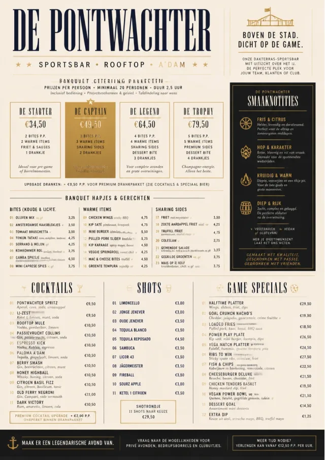 Banquet Catering sports-bar-menu menu template preview