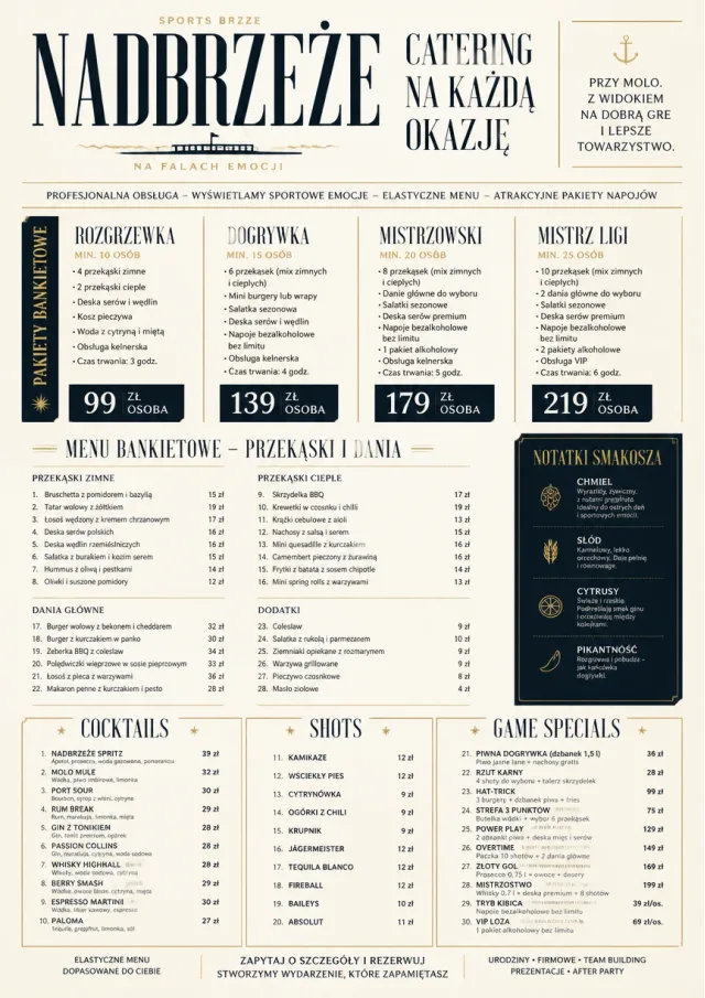 Banquet Catering sports-bar-menu menu template preview