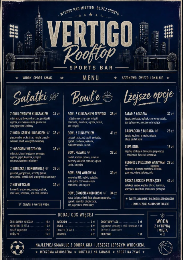 Rooftop Skyline sports-bar-menu menu template preview