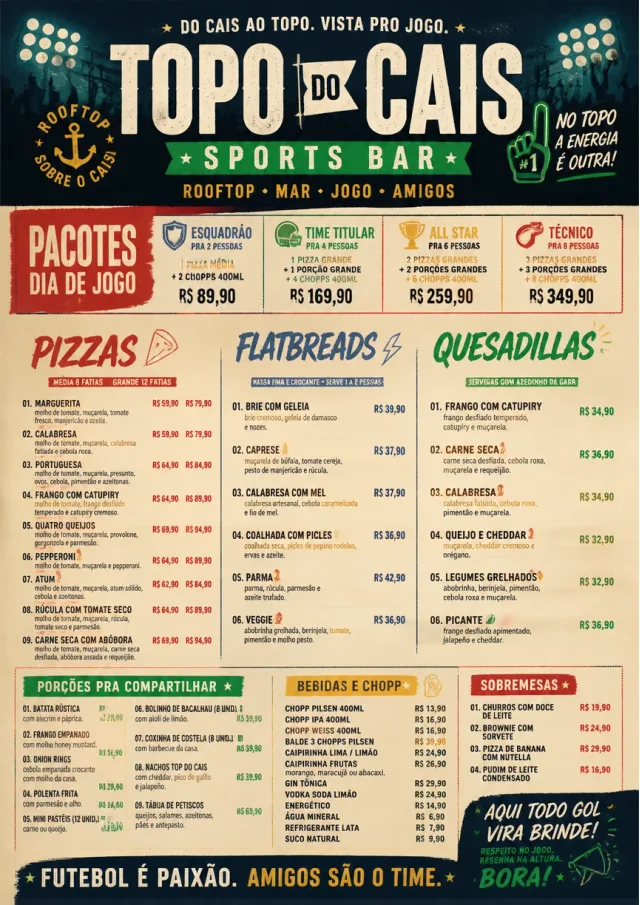 Sports Arena Energy sports-bar-menu menu template preview