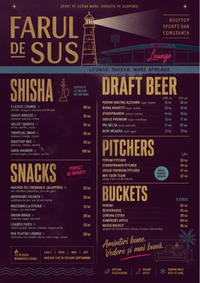 Lounge Velvet sports-bar-menu menu template preview
