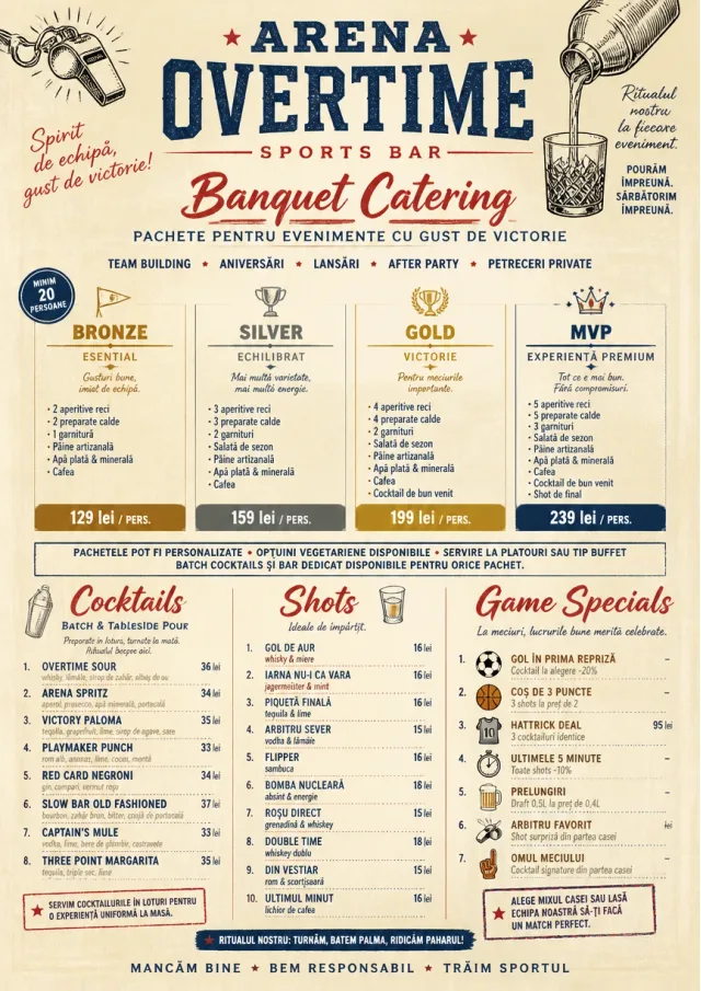Banquet Catering sports-bar-menu menu template preview