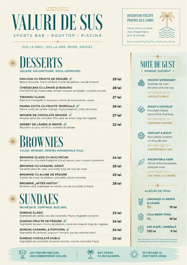 Resort Poolside sports-bar-menu menu template preview