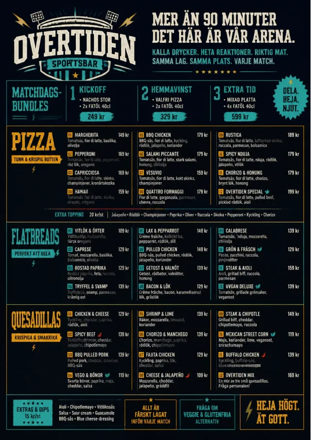 Sports Arena Energy sports-bar-menu menu template preview