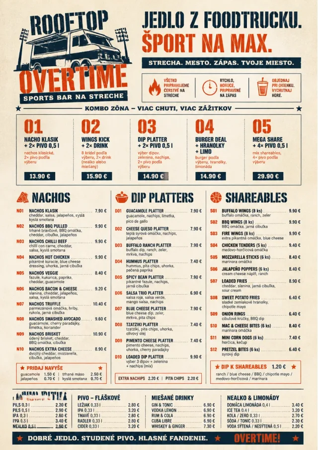 Food Truck Bold sports-bar-menu menu template preview