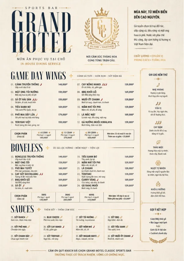 Grand Hotel Classic sports-bar-menu menu template preview