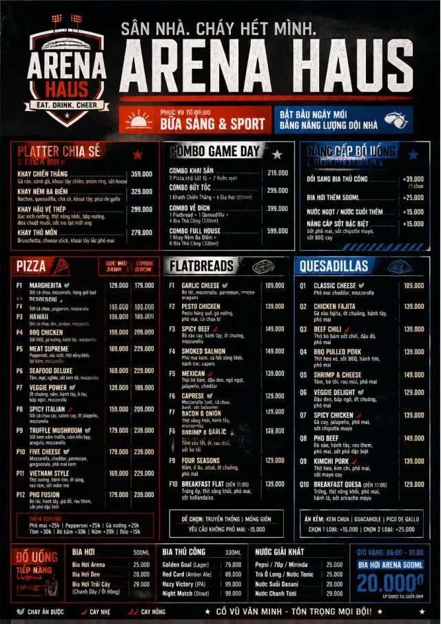 Sports Arena Energy sports-bar-menu menu template preview