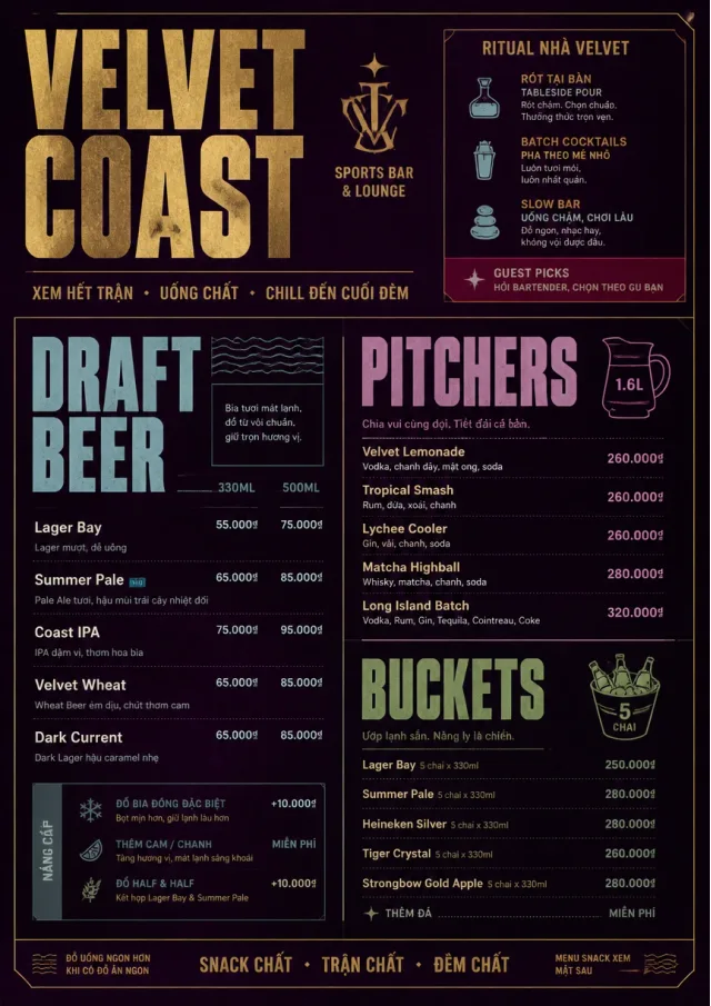 Lounge Velvet sports-bar-menu menu template preview