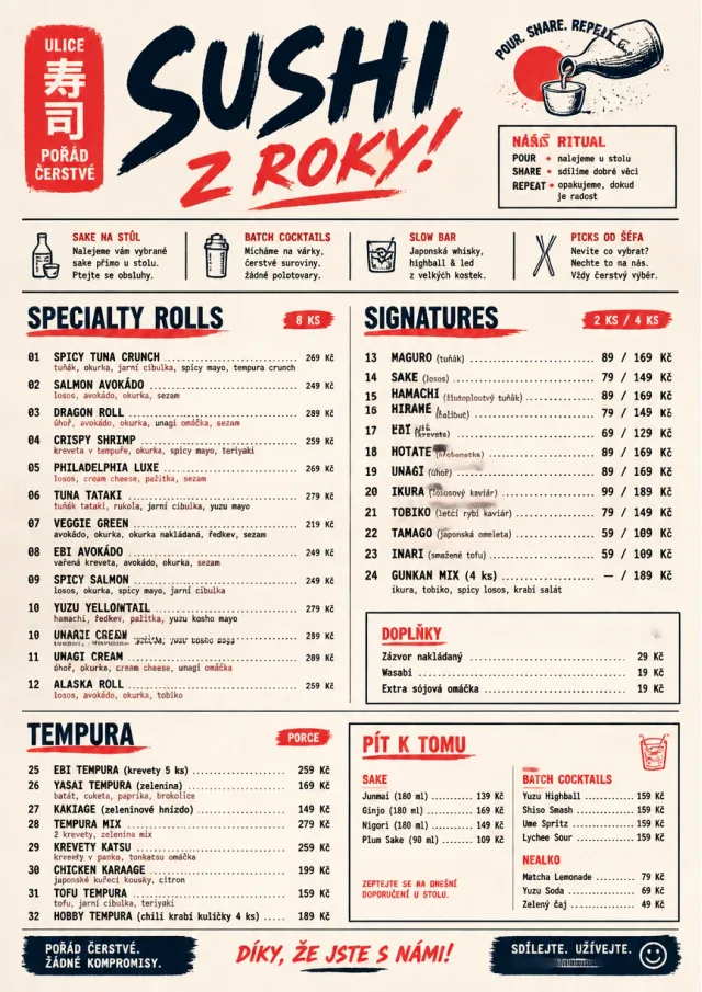 Street Stall Energy sushi-menu menu template preview