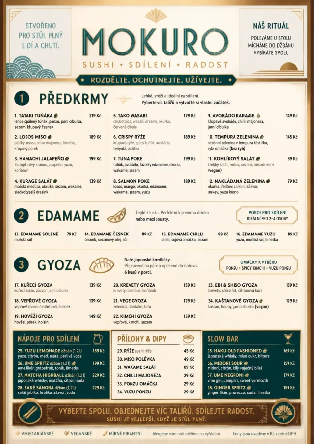 Family Style Feast sushi-menu menu template preview