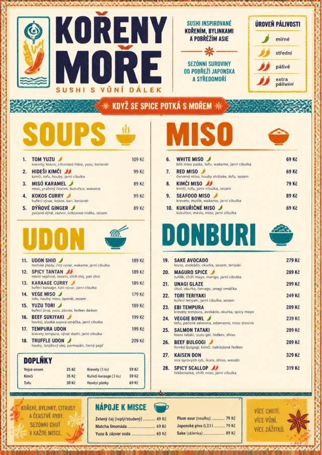 Spice Market Bold sushi-menu menu template preview