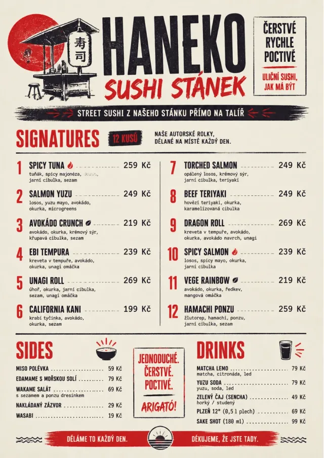 Street Stall Flyer sushi-menu menu template preview