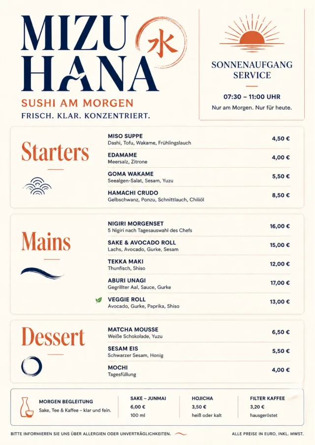 Chef Carte Brève sushi-menu menu template preview