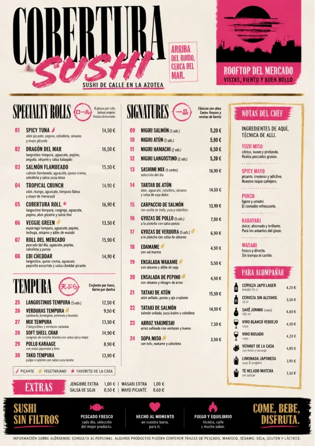 Street Stall Energy sushi-menu menu template preview