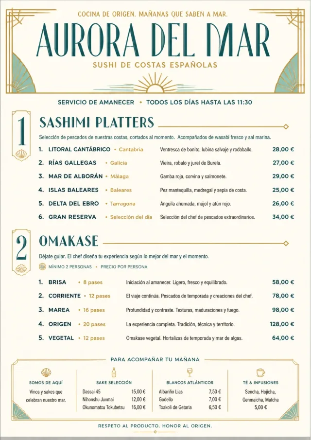 Fine Regional sushi-menu menu template preview