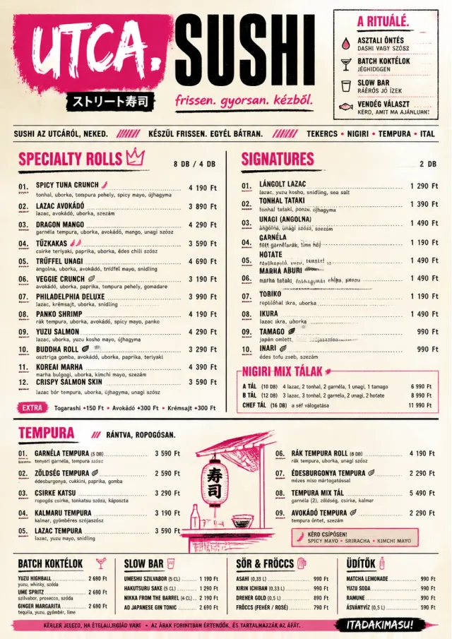 Street Stall Energy sushi-menu menu template preview