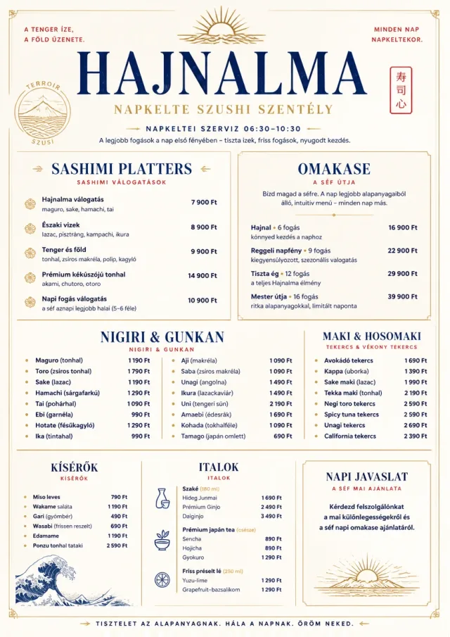 Fine Regional sushi-menu menu template preview