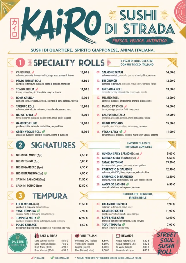 Street Stall Energy sushi-menu menu template preview