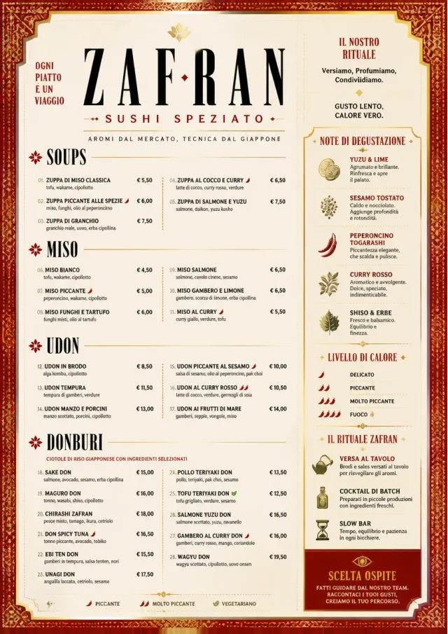 Spice Market Bold sushi-menu menu template preview