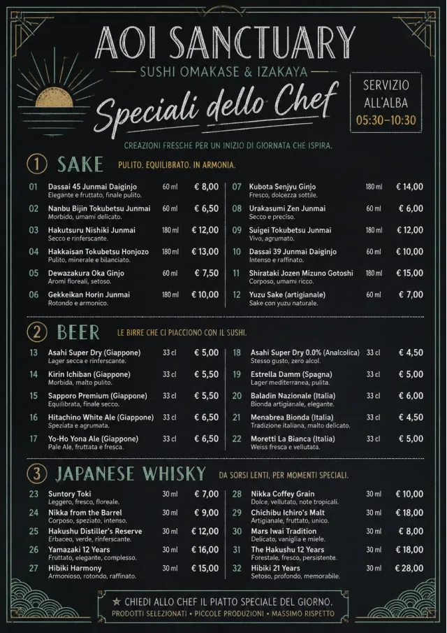 Chef Specials Board sushi-menu menu template preview