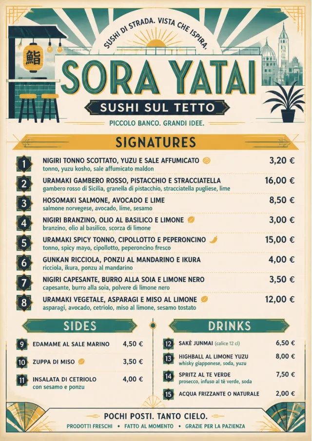 Street Stall Flyer sushi-menu menu template preview
