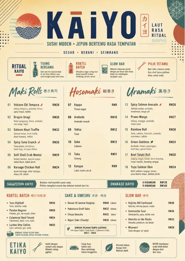 Modern Fusion sushi-menu menu template preview